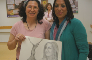 Josefa Romero entregó su retrato a La Moneta./Esther Godoy