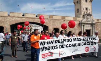 Un momento de la manifestación de Cádiz